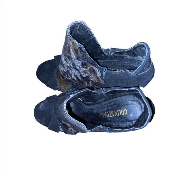 Colin Stuart Black Suede Sandals Size 8.5 B - Picture 3 of 6